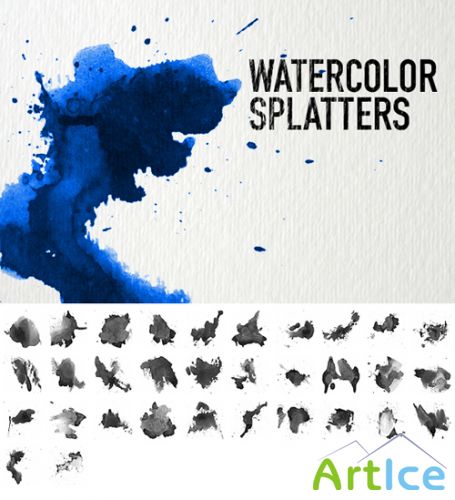 Watercolor Splatters brushes