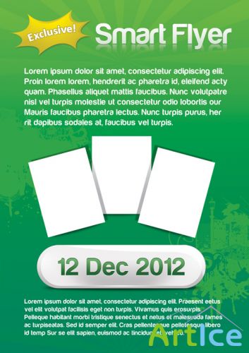 2012 New Year English-style posters PSD template