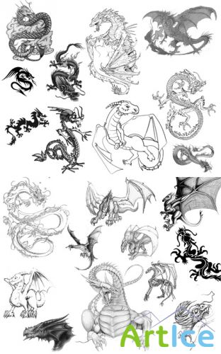 Dragons Brushes set 2