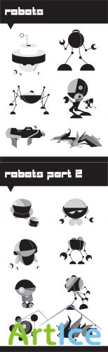 Robot Vector Cliparts