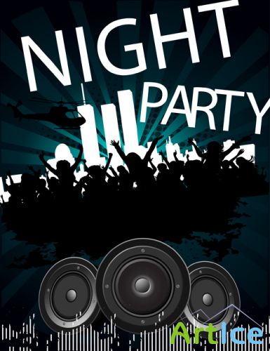 Vector Flyer For Night Party