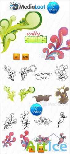 Witty Swirls Vectors - MediaLoot