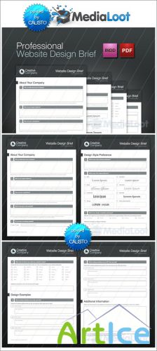 Professional Website Design Brief (InDesign) - MediaLoot