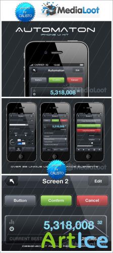 Automaton: iPhone UI Kit - MediaLoot