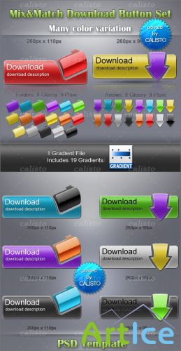 Mix & Match Download Button Set