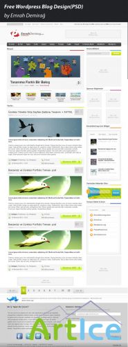 Free WordPress Blog Design PSD Template