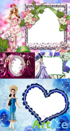 Barbie Doll frames psd