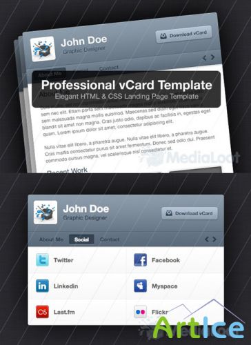 MediaLoot - Professional vCard HTML Template