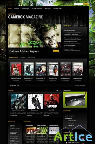 GameBox v2.3 Gavick Premium Joomla 1.7 Template-Retail