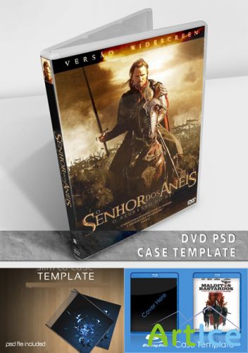 Case DVD PSD and SLIM CD CASE TEMPLATE