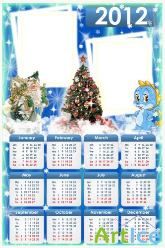 Colorful Calendar for Photoshop for 2012