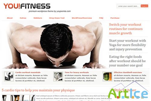 YouJoomla - YouFitness - Wordpress Theme