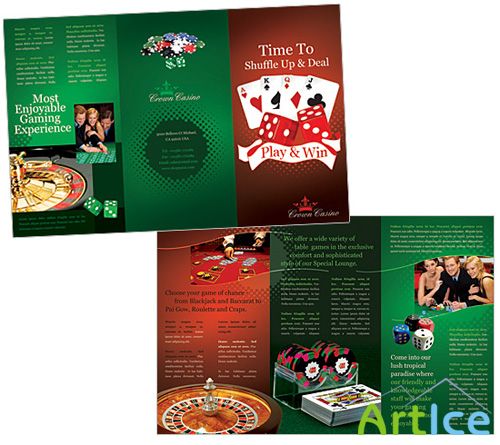 Templates for Design - Shuffle Up And Deal Brochure 11 x 8.5 BoxedArt