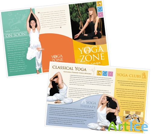 Templates for Design - Yoga Zone Brochure 11 x 8.5 BoxedArt