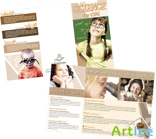 Templates for Design - Kids Science Brochure  11 x 8.5 BoxedArt