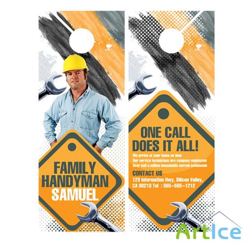 Templates for Design - Handy Man A Brochure  4.25 x 11 BoxedArt