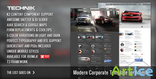 ThemeForest - Technik - Modern Corporate Template for Joomla! - v1.0.5