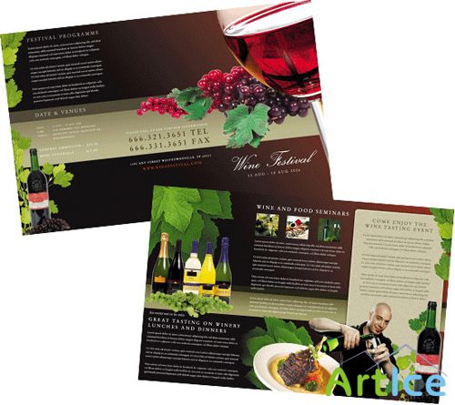 Templates for Design - Dark Berries Brochure 11 x 8.5 BoxedArt