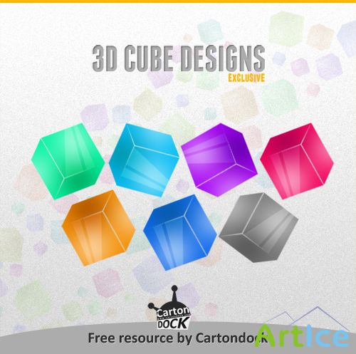 3D Cube Designs (PSD)