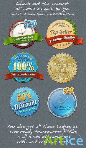 Premium Badges - PSD Template