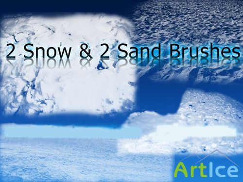 2 Snow and 2 sand brushes