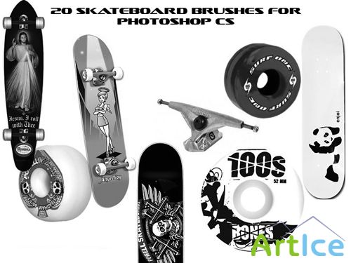 BRUSHES SET - SKATEBOARD  FOR PHOTOSHOP