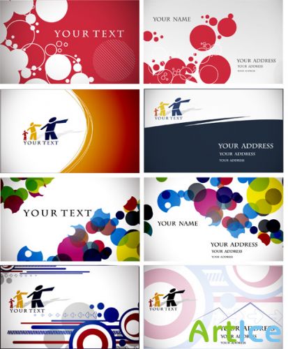 Color Business Cards Vector