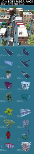 Low Poly City Megapack Models 2011