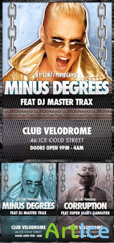 Minus Degrees Ice Cold Flyer Template