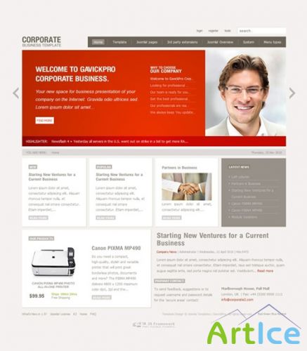 Gavick - Corporate 2 v2.5.1 Joomla 1.7 Template-Retail