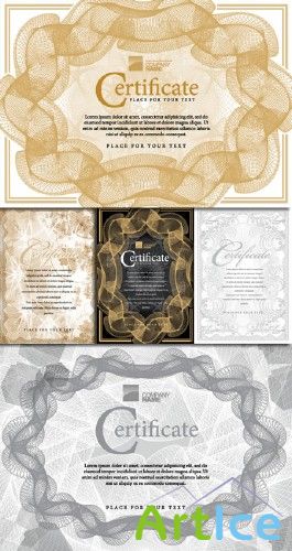 Gentle Certificate Template Vector Set 10