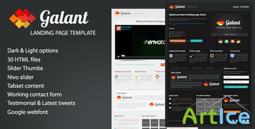 ThemeForest - Galant powerful landing page - RETAIL