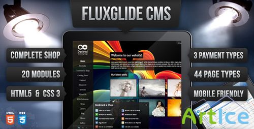 ThemeForest - Fluxglide Complete HTML5 Website with Shop and CMS