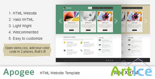 ThemeForest - Apogee: Clean Corporate Website Template - Rip