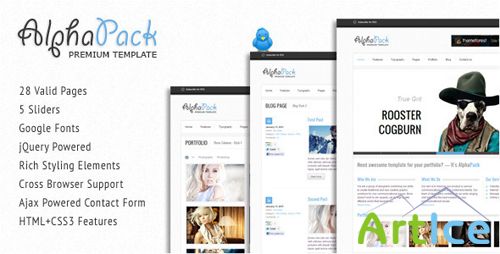 ThemeForest - Alphapack Premium HTML Template - Rip