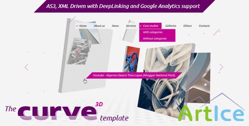 ActiveDen - The Curve3D Template - 5 colors (Incl FLA) - Rip