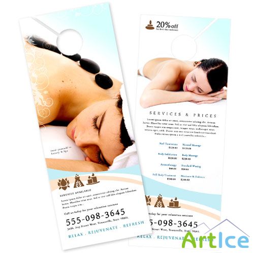 BoxedArt - Rejuvenating Day Spa A 4.25 x 11 - Templates for Design