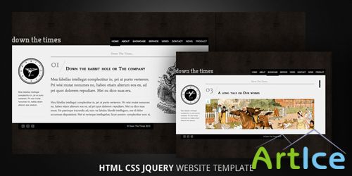 ThemeForest - Down The Times - Horizontally Scrolling HTML5 - Rip