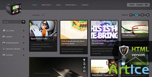 ThemeForest - VideoGrid - Video / Photo Showcase HTML Theme - Rip