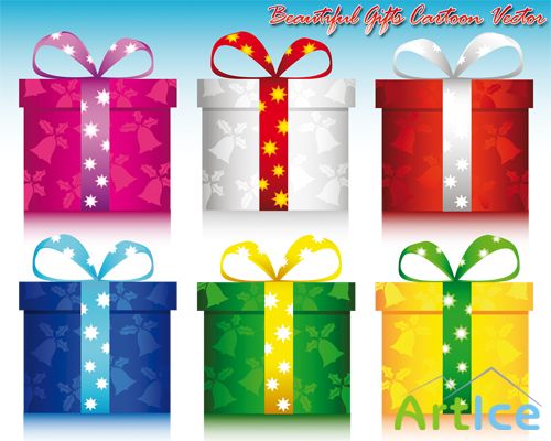 Beautiful Gifts Cartoon Vector