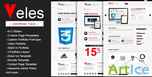 ThemeForest - VELES - Premium WordPress Theme v1.0 PSD + Docs - Full