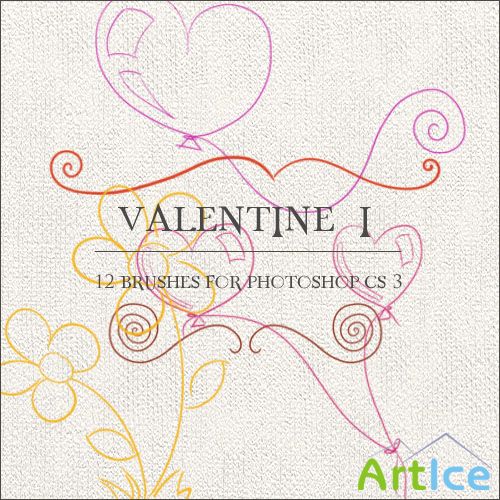 12 Valentine Brushes for Photoshop