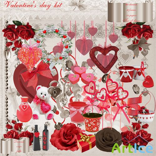 Scrap-set - Valentines Day