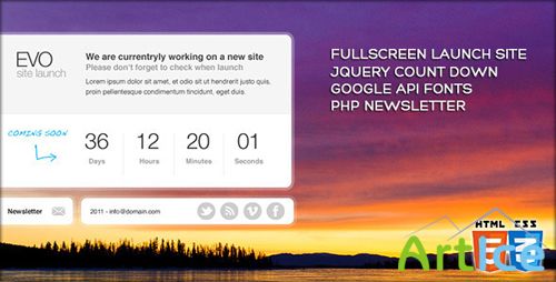 ThemeForest - EVO - Fullscreen site launch - Rip