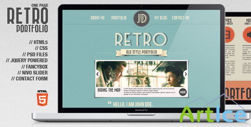 ThemeForest - Retro Portfolio - One Page Vintage Template - Rip