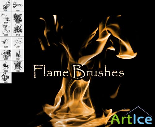 Brushes set - Flame