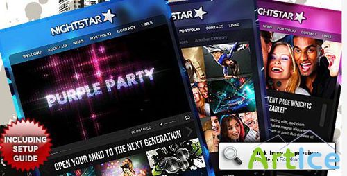 ActiveDen - Nightstar Premium Facebook Fanpage Template (Fixed Incl FLA) - Rip