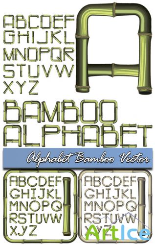 Alphabet Bamboo Vector