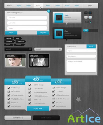 Light Blue Collection Web PSD