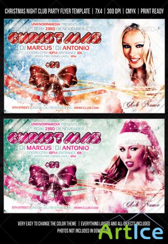 GraphicRiver - Christmas Night Club Party / Concert Flyer V2